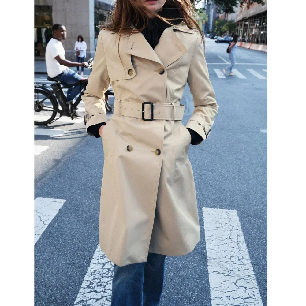 Zara Water Repellent Trench Coat ZW Collection - Picture 8 of 8